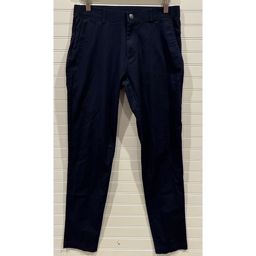 Fabletics‎ Men's Performance Navy Blue Dress Pants Athletic Stretch, 32x34
